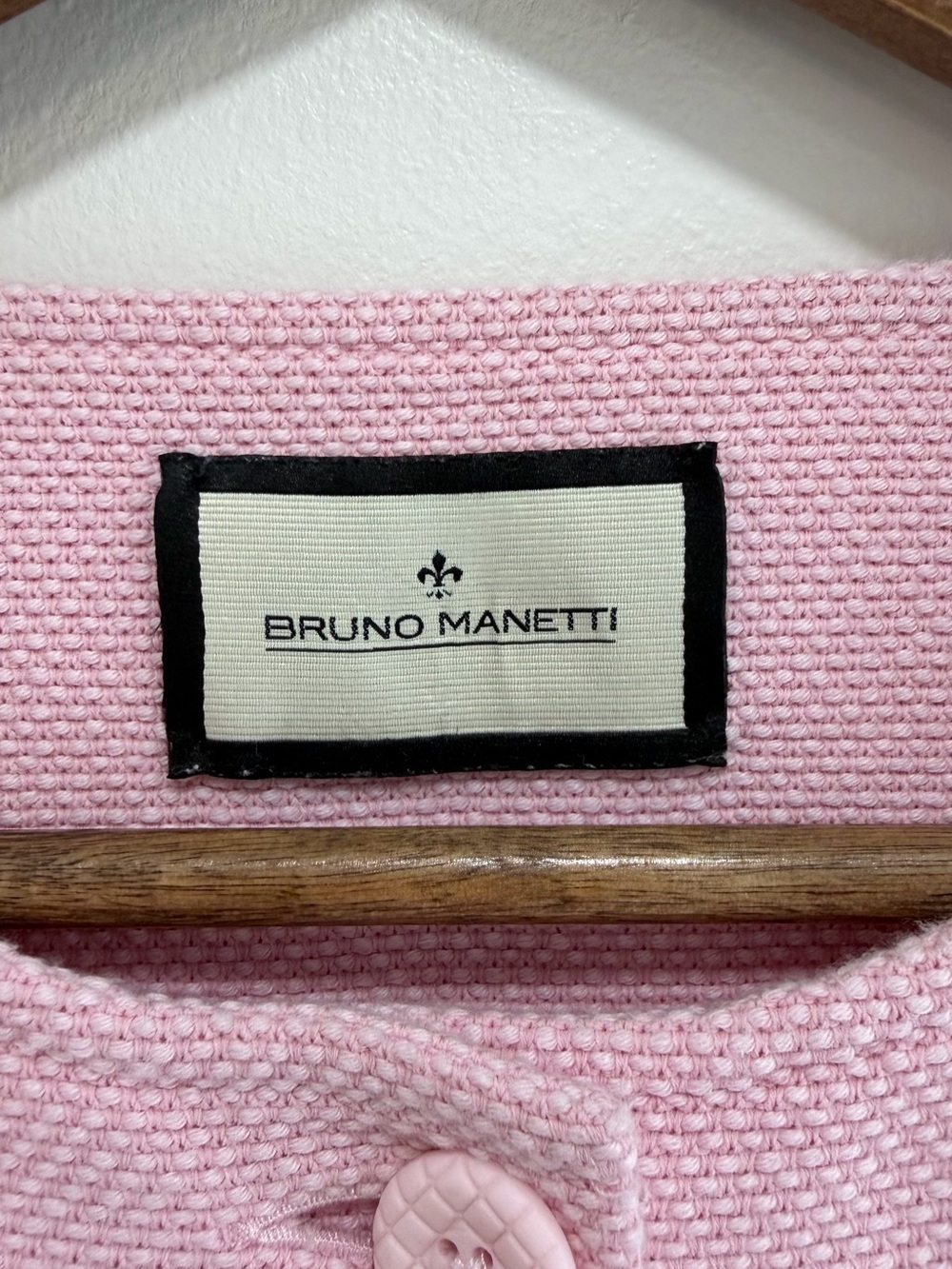 Bruno Manetti Four-Pocket Textured Jacket Pink Cotton Preppy Classic Large/ 44 - Picture 2 of 6